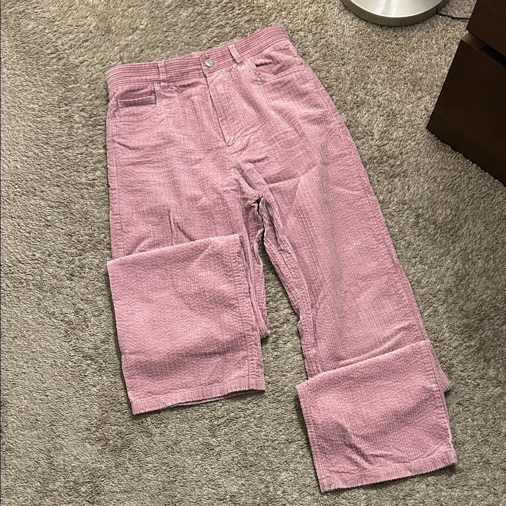Zara Dusty Rose Corduroy Trousers